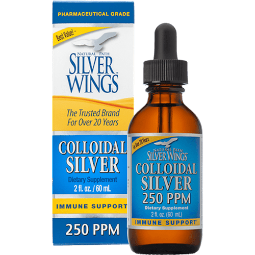 Colloidal Silver 250PPM Dropper (Natural Path Silver Wings) 2oz
