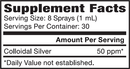colloidal silver 50 ppm (natural path silver wings) supplement facts
