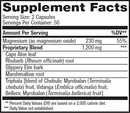 colonmax 100ct (advanced naturals) supplement facts