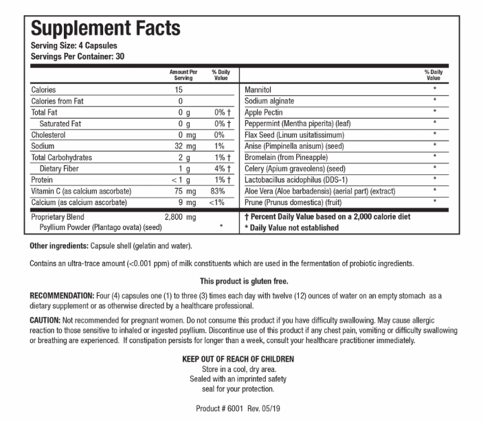 Colon Plus Caps (Biotics Research) Supplement Facts