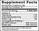 colostrum 70/40 (proper nutrition) supplement facts