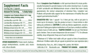 complete care probiotic (flora) label