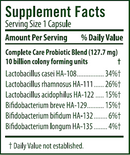 complete care probiotic (flora) supplement facts