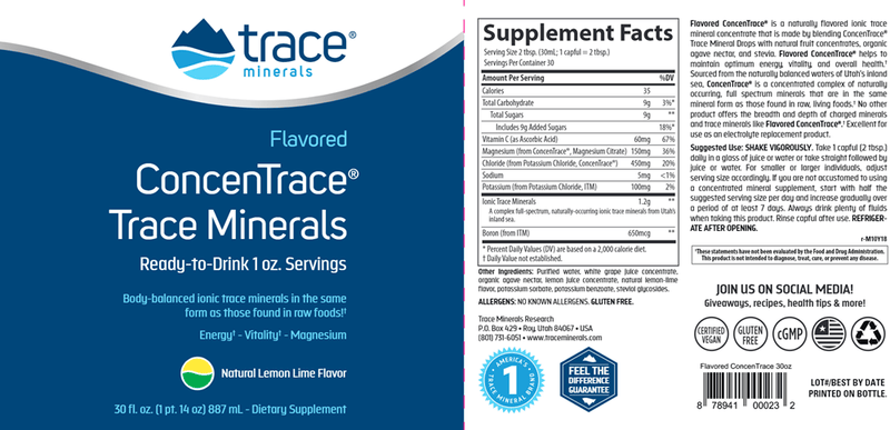 ConcenTrace Trace Minerals Trace Minerals Research label