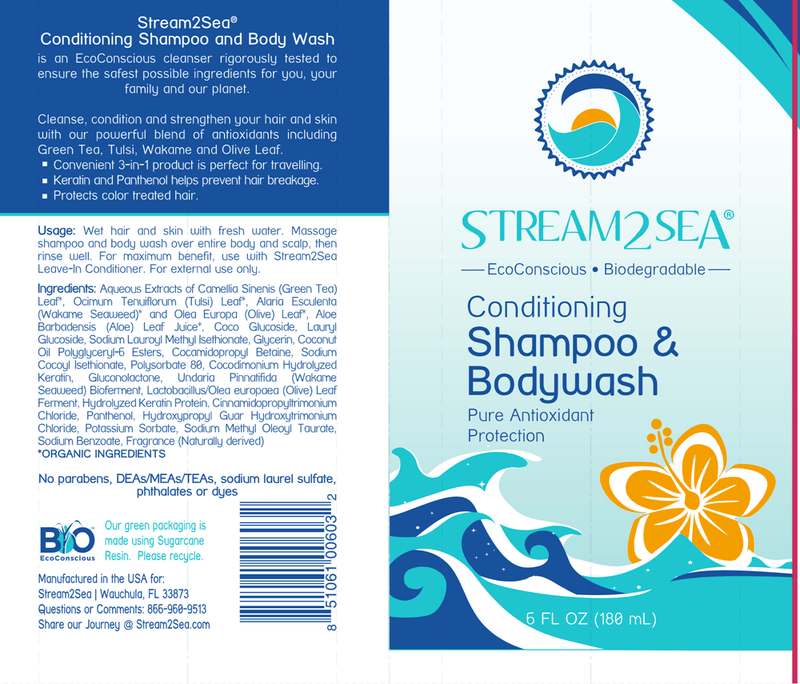 Conditioning Shampoo & Bodywash (Stream2Sea) Label