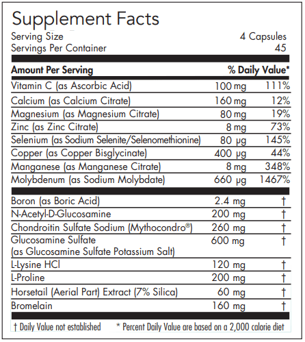 Connection (Nutricology) Supplement Facts