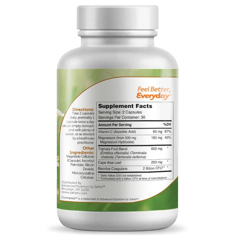 ConstipAid (Advanced Nutrition by Zahler) Side 2