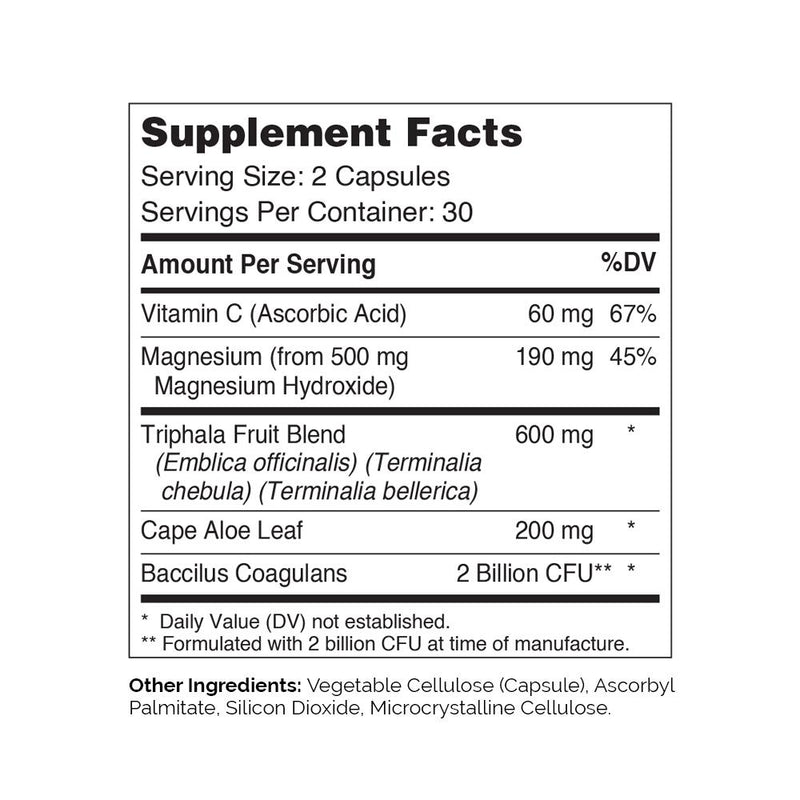 ConstipAid (Advanced Nutrition by Zahler) Supplement Facts