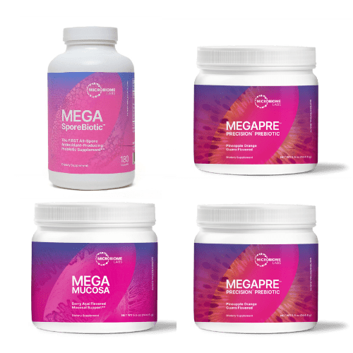 Total Gut Restoration - MegaPack - Megasporebiotic (180 capsules), MegaMucosa, and 2x MegaPre