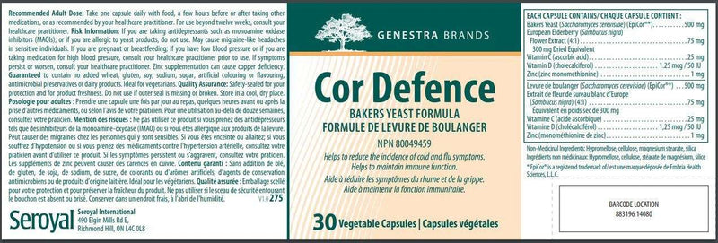 Cor Immune Defense Genestra Label