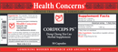 cordyceps ps health concerns label