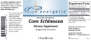 core echinacea (energetix) label
