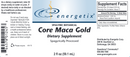 core maca gold (energetix) label