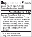 core mycelia blend (energetix) supplement facts