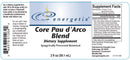 core pau d'arco blend (energetix) label