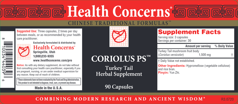 coriolus ps health concerns label