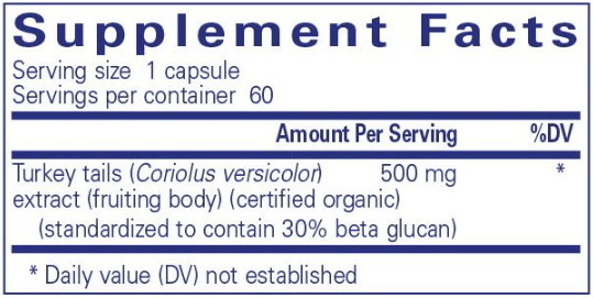 Coriolus Extract (Pure Encapsulations) Supplement Facts