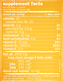 omega 3 + d tropical orange coromega supplement facts
