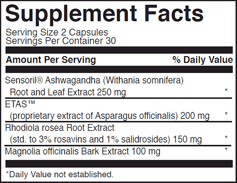 Cortisol Benefits (DaVinci Labs) Supplement Facts