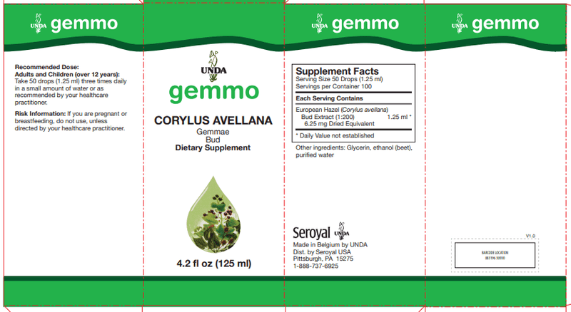 Corylus Avellana (UNDA) label
