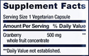 cran-max (life extension) supplement facts