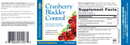 cranberry bladder control dr. whitaker nutrition label