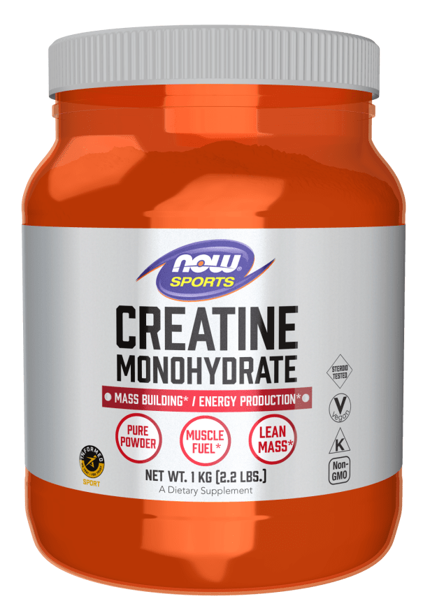 Creatine Monohydrate Powder (NOW) Front
