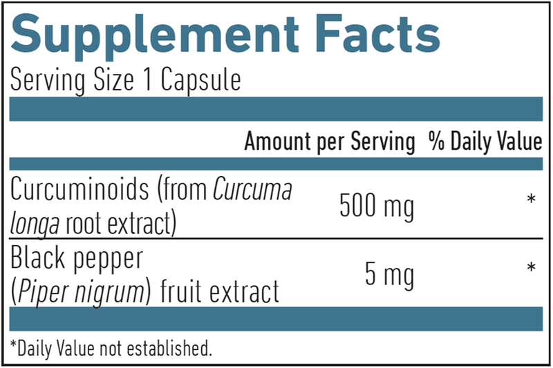 Curcuma 500 & BioPerine Biogena Supplement Facts