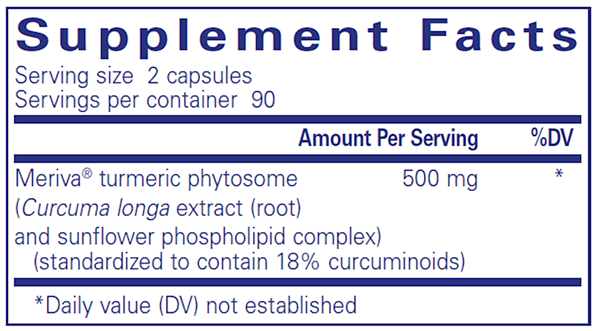 CurcumaSorb (Pure Encapsulations) supplement facts