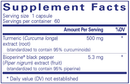 curcumin 500 with bioperine pure encapsulations supplement facts