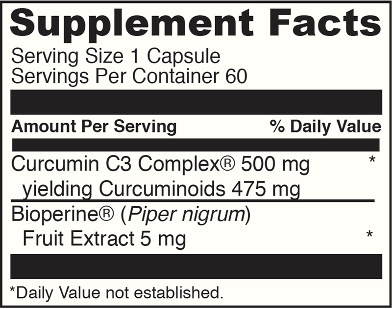 Curcumin C3 Complex (DaVinci Labs) Supplement Facts