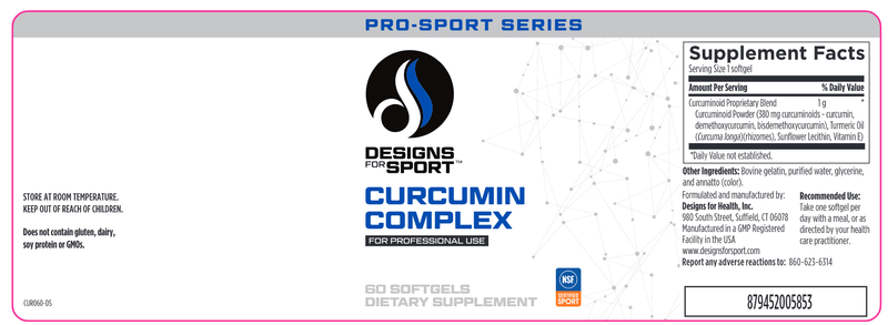 Curcumin Complex (Designs for Sport) Label