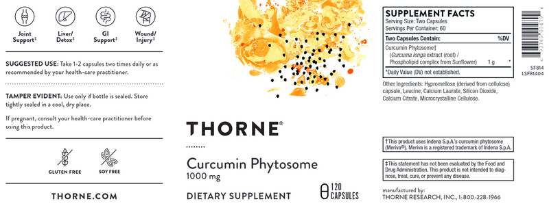 Curcumin Phytosome Meriva (Thorne) Label
