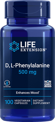 D, L-Phenylalanine Capsules (Life Extension) Front
