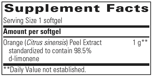 D-Limonene Softgel (Integrative Therapeutics) supplement facts
