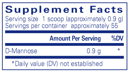 d-Mannose - POWDER 50g (Pure Encapsulations) Supplement Facts