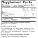 d-ribose powder (protocol for life balance) supplement facts