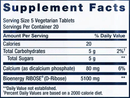 d-ribose tablets (life extension) supplement facts