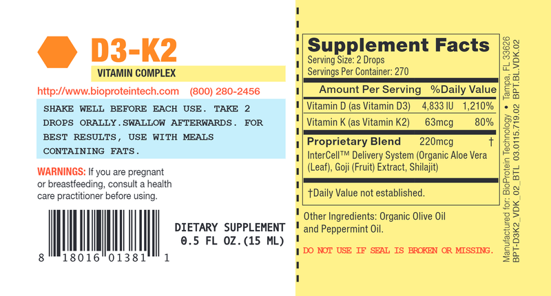 D3-K2 (Bio Protein Technology) Label