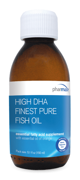 DHA FINEST PURE FISH OIL LIQ. (Pharmax) Front