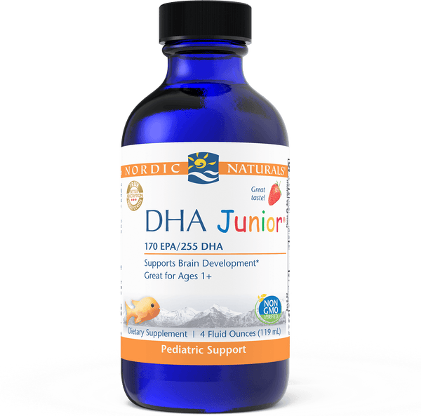 DHA Junior Liquid 4 Fluid Ounces Strawberry Nordic Naturals