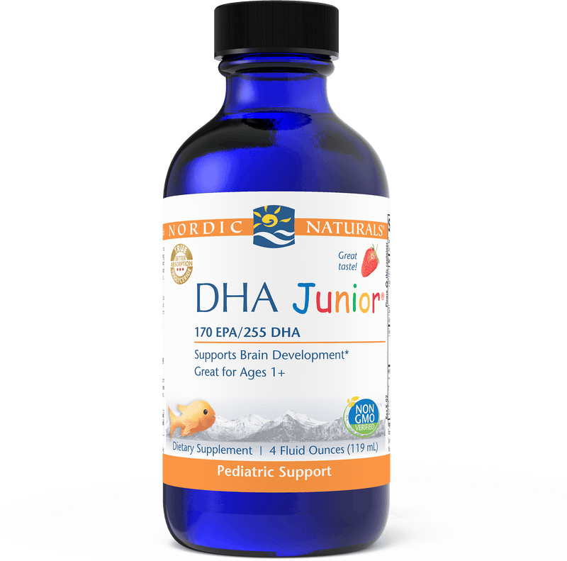 DHA Junior Liquid 4 Fluid Ounces Strawberry Nordic Naturals