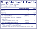 DHA ultimate pure encapsulations supplement facts