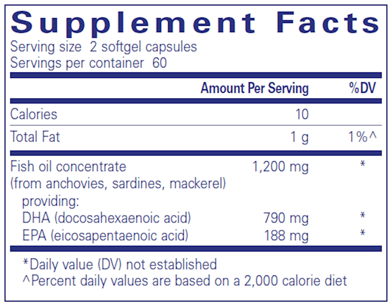 DHA Ultimate (Pure Encapsulations) 120ct Supplement Facts
