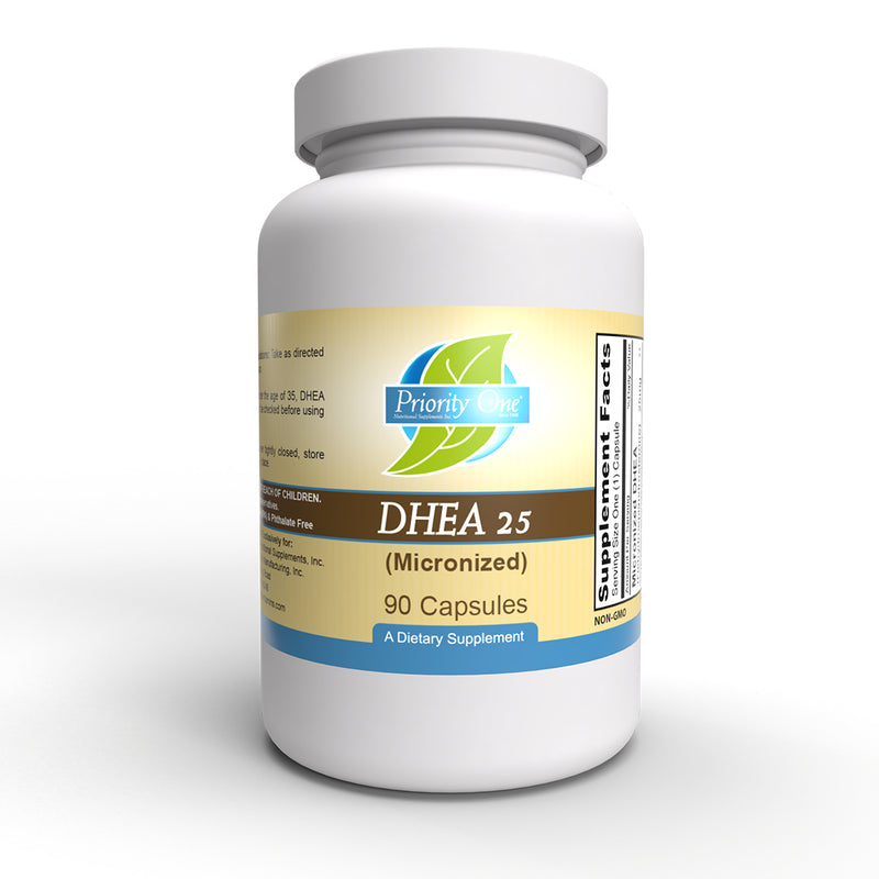 DHEA 25mg (Priority One Vitamins) Front