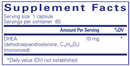 DHEA 10 mg pure encapsulations supplement facts