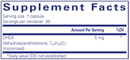 dhea 5 mg pure encapsulations supplement facts