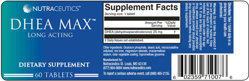 DHEA Max (Nutraceutics) Label