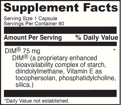 DIMPRO 60 Capsules DaVinci Labs Supplement Facts