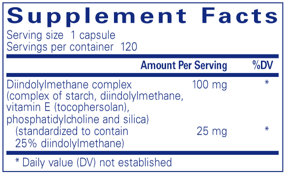 DIM–PRO® 100 (Pure Encapsulations) 120ct Supplement Facts
